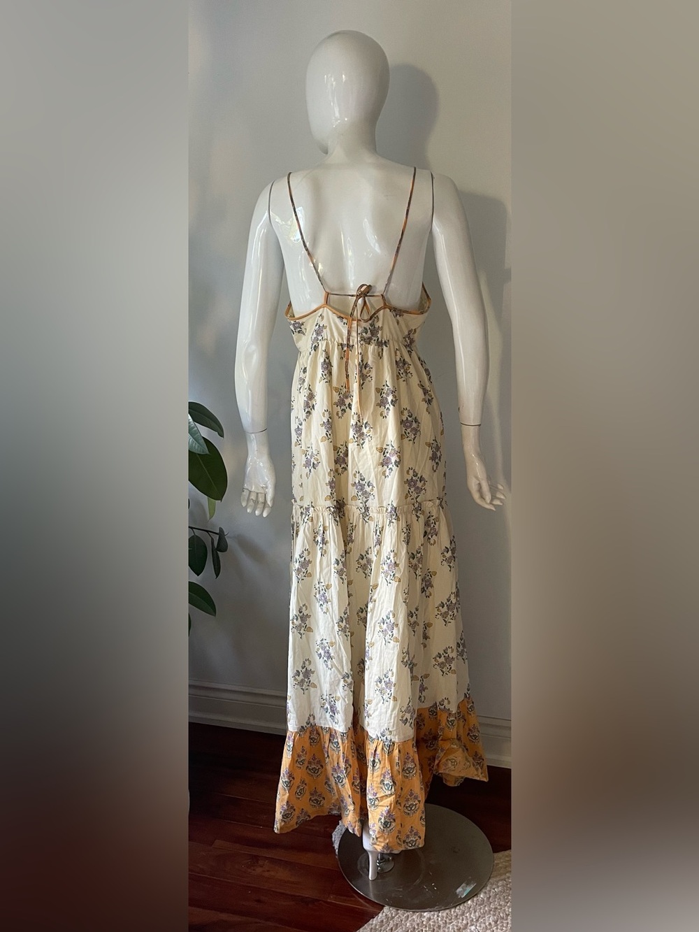 Patrons of Peace Cream Maxi Dress floral boho - Picture 9 of 9